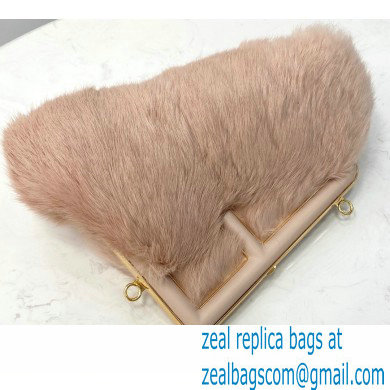 Fendi First Small Mink Bag Nude Pink 2021