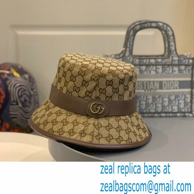 GUCCI BEIGE/BROWN GG canvas bucket hat