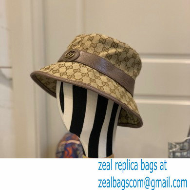 GUCCI BEIGE/BROWN GG canvas bucket hat