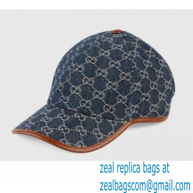 GUCCI GG BASEBALL HAT DENIM BLUE - Click Image to Close