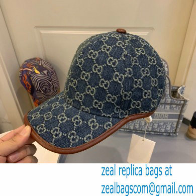 GUCCI GG BASEBALL HAT DENIM BLUE - Click Image to Close