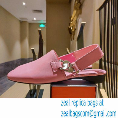 Givenchy Heel 3cm G Chain Slingback Flat Mules Pink 2021 - Click Image to Close