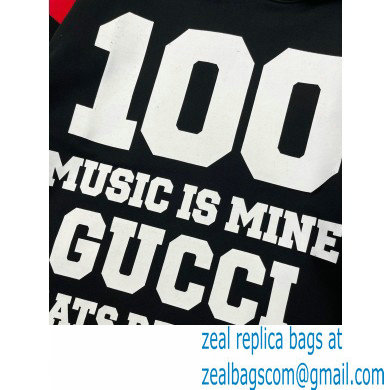 Gucci 100 black hooded sweatshirt 2021