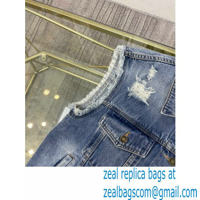 Gucci 100 sleeveless denim jacket 2021 - Click Image to Close