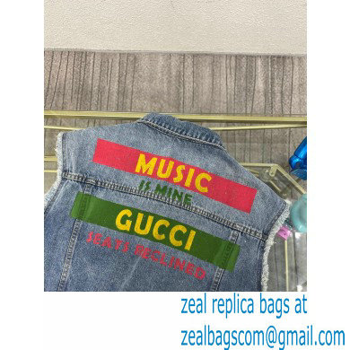 Gucci 100 sleeveless denim jacket 2021