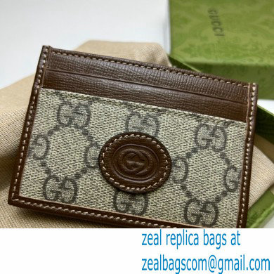 Gucci Card case with Interlocking G 673002 Coffee 2021