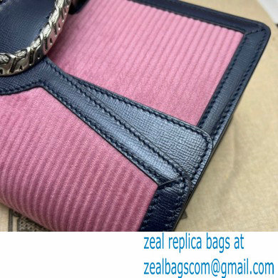 Gucci Dionysus small shoulder bag 400249 corduroy Pink 2021