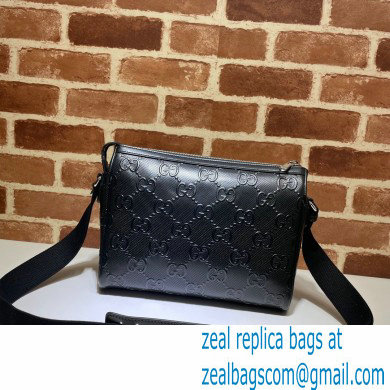 Gucci GG Embossed Messenger Bag 658565 Black 2021