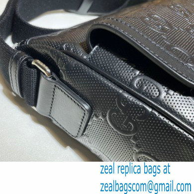 Gucci GG Embossed Messenger Bag 658565 Black 2021
