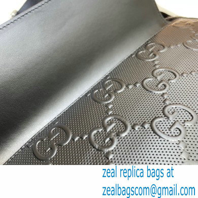 Gucci GG Embossed Messenger Bag 658565 Black 2021