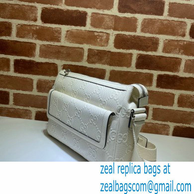 Gucci GG Embossed Messenger Bag 658565 White 2021
