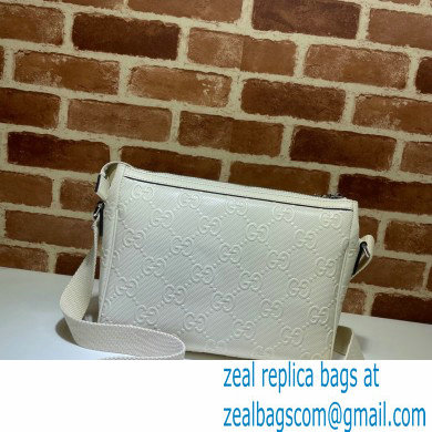 Gucci GG Embossed Messenger Bag 658565 White 2021