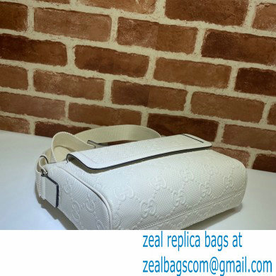 Gucci GG Embossed Messenger Bag 658565 White 2021