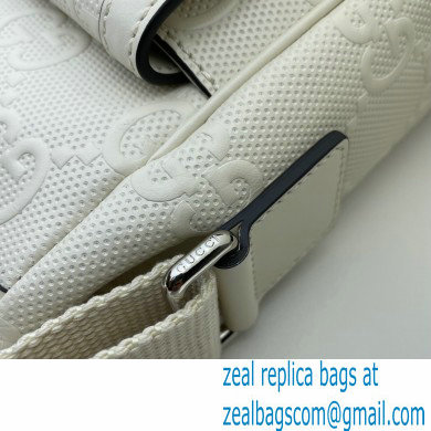 Gucci GG Embossed Messenger Bag 658565 White 2021