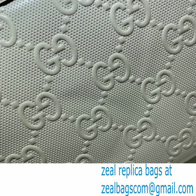 Gucci GG Embossed Messenger Bag 658565 White 2021