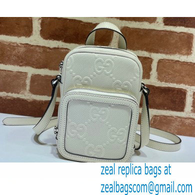 Gucci GG Embossed Mini Bag 658553 White 2021