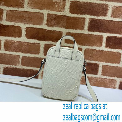 Gucci GG Embossed Mini Bag 658553 White 2021