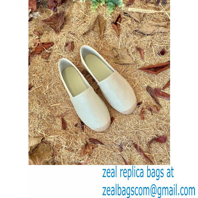 Gucci GG Leather Espadrilles Beige 2022 - Click Image to Close