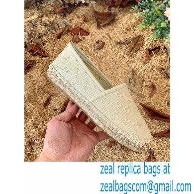 Gucci GG Leather Espadrilles Beige 2022