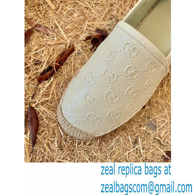 Gucci GG Leather Espadrilles Beige 2022 - Click Image to Close