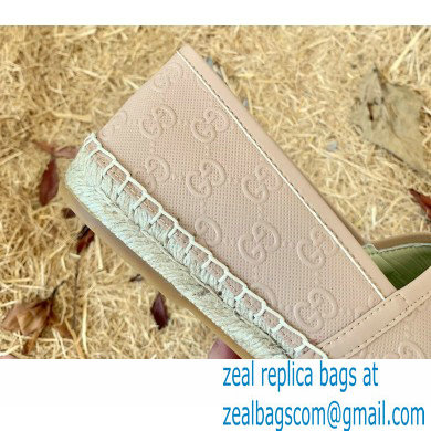 Gucci GG Leather Espadrilles Nude Pink 2022