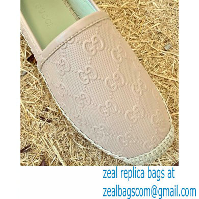 Gucci GG Leather Espadrilles Nude Pink 2022