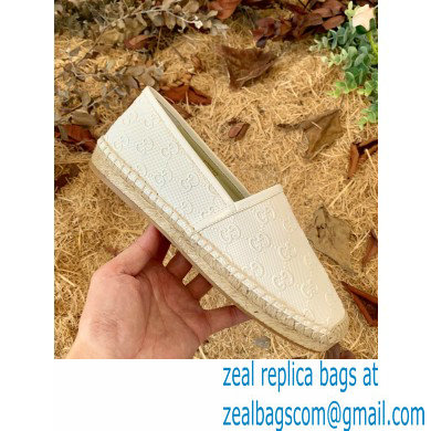 Gucci GG Leather Espadrilles White 2022 - Click Image to Close