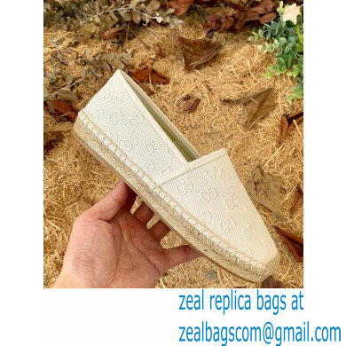 Gucci GG Leather Espadrilles White 2022