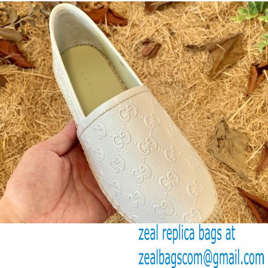 Gucci GG Leather Espadrilles White 2022