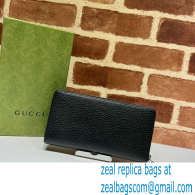 Gucci GG Marmont zip around wallet 456117 Resin Hardware Black 2021 - Click Image to Close