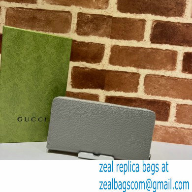 Gucci GG Marmont zip around wallet 456117 Resin Hardware Gray 2021