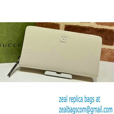 Gucci GG Marmont zip around wallet 456117 Resin Hardware White 2021 - Click Image to Close