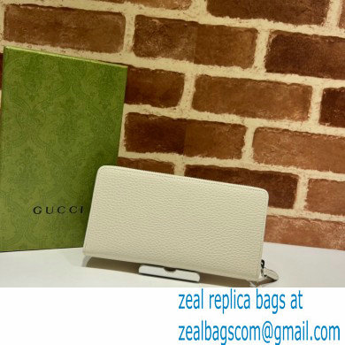 Gucci GG Marmont zip around wallet 456117 Resin Hardware White 2021
