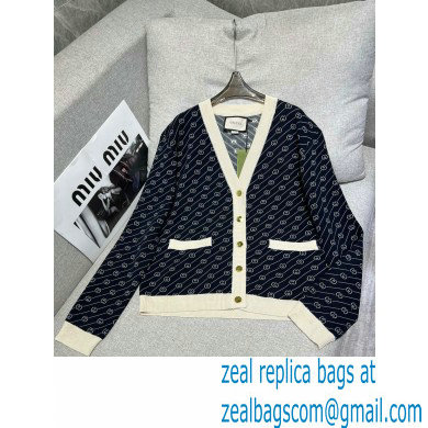 Gucci GG diagonal cotton silk cardigan 2021 - Click Image to Close