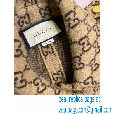 Gucci GG wool cape BEIGE 2021