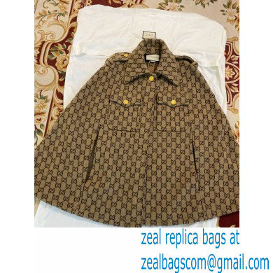 Gucci GG wool cape BEIGE 2021