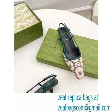 Gucci Heel 4cm 100 Slingback Pumps Beige 2022 - Click Image to Close
