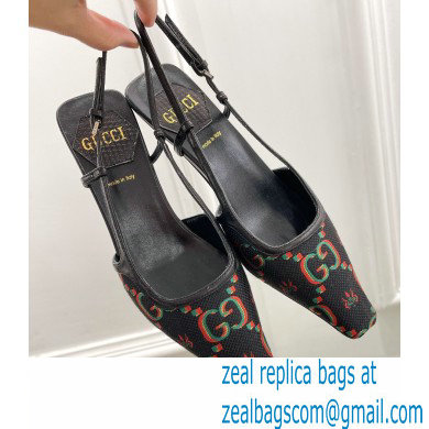 Gucci Heel 4cm 100 Slingback Pumps Black 2022