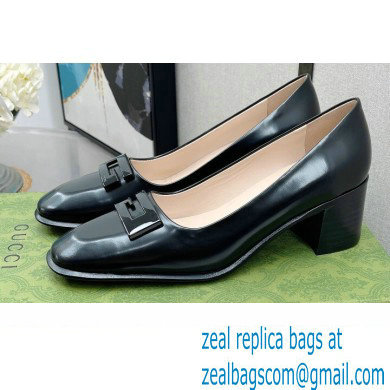 Gucci Heel 6cm Vintage Black G Pumps 2022