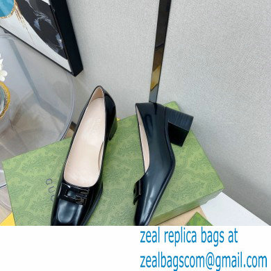 Gucci Heel 6cm Vintage Black G Pumps 2022