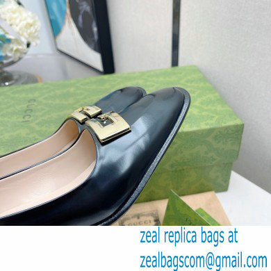 Gucci Heel 6cm Vintage Black/Gold G Pumps 2022 - Click Image to Close