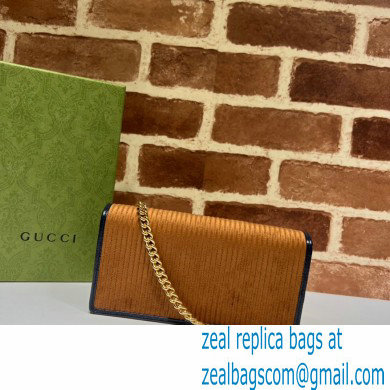 Gucci Horsebit 1955 chain wallet 621892 corduroy Brown 2021