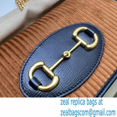 Gucci Horsebit 1955 chain wallet 621892 corduroy Brown 2021 - Click Image to Close