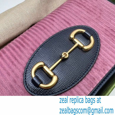 Gucci Horsebit 1955 chain wallet 621892 corduroy Pink 2021