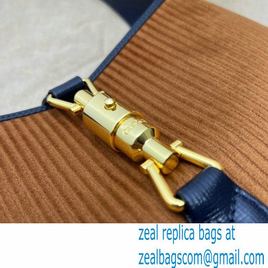Gucci Jackie 1961 small shoulder bag 636706 corduroy Brown 2021