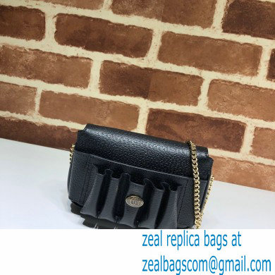 Gucci Leather Porte-Rouge Mini Bag 615463 Black 2021 - Click Image to Close