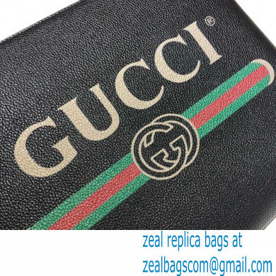 Gucci Medium Leather Pouch Bag 572770 Black 2021 - Click Image to Close