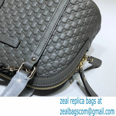 Gucci Mini GG Embossed Leather Dome Crossbody Bag 449654 Gray