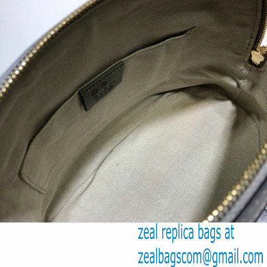 Gucci Mini GG Embossed Leather Dome Crossbody Bag 449654 Gray