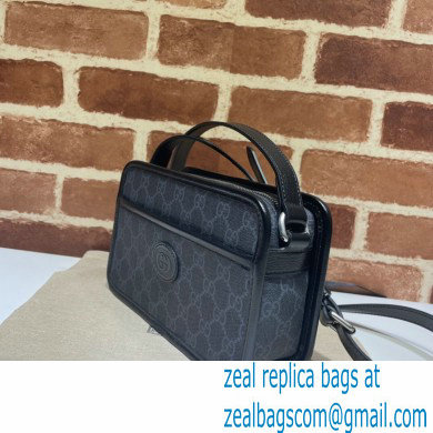 Gucci Mini bag with Interlocking G 658572 Black 2021 - Click Image to Close